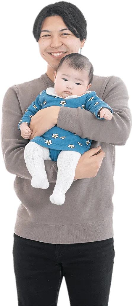 男性と赤ちゃん